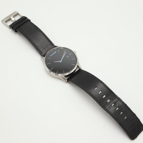 MVMT Classic Mens Dress Watch 45mm Date Dial Black Leather w New Battery - Picture 12 of 14